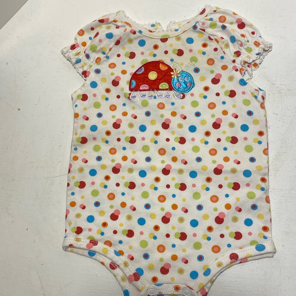 Baby Okie Dokie One piece, polka dots, ladybug, size 3 months,
